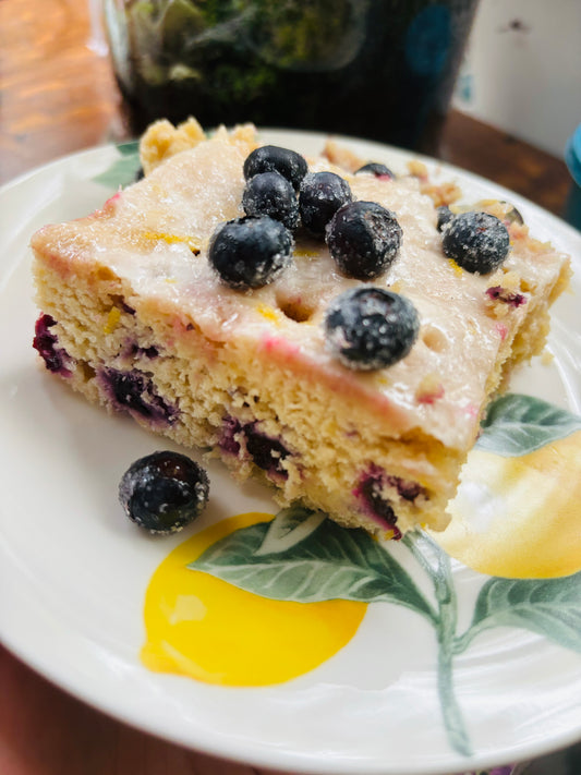 Blueberry Lemon Cake with Lemon Glaze